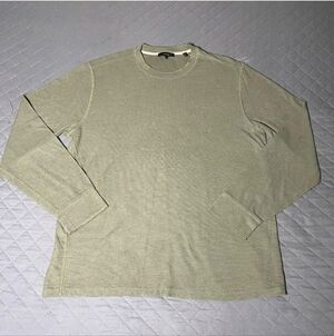Vince Men’s French Terry Sweatshirt Crew Neck, Olive Green - Size Large